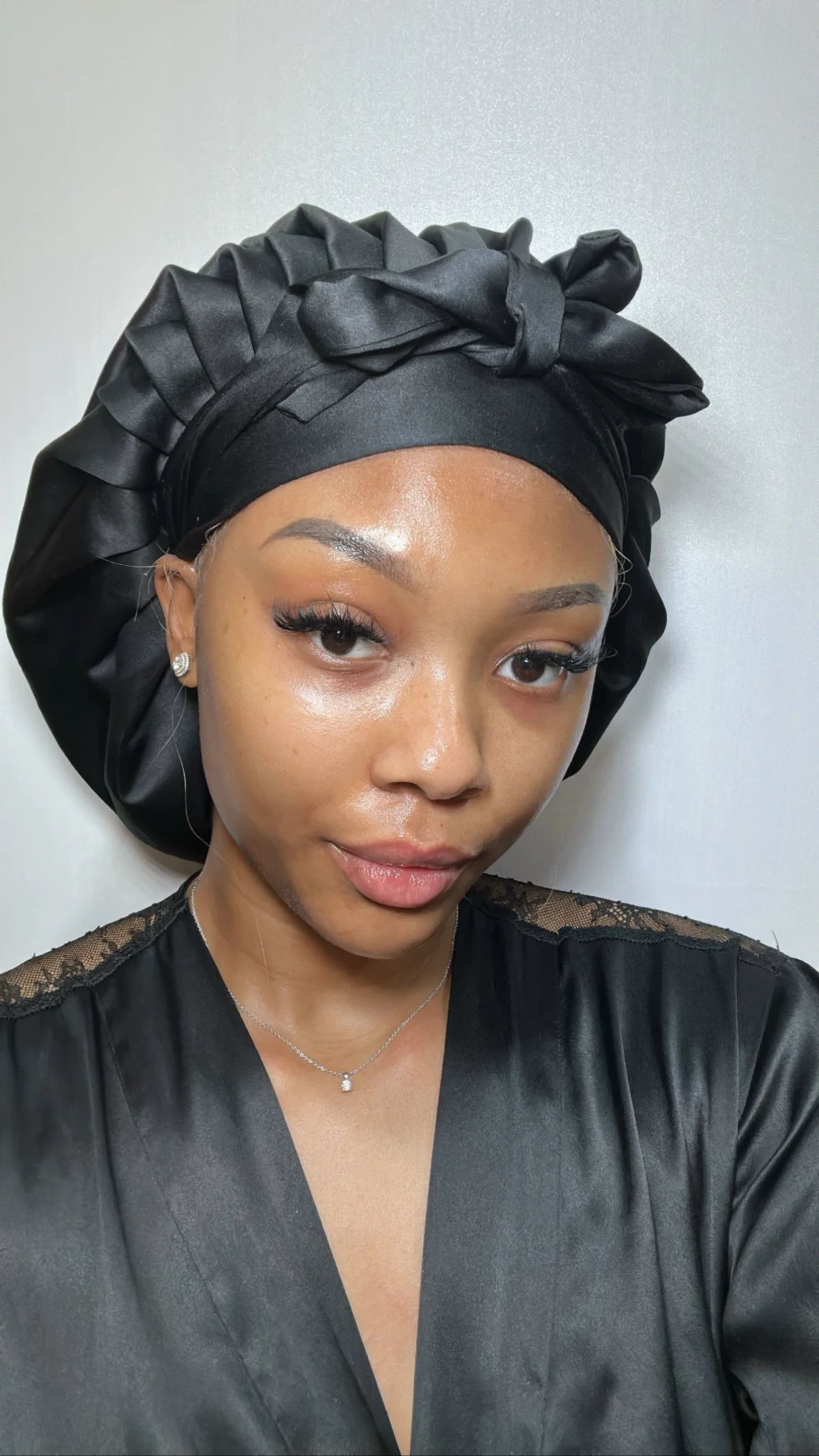 Ruba Satin Bonnet | Sleep Cap for Raw Hair Care