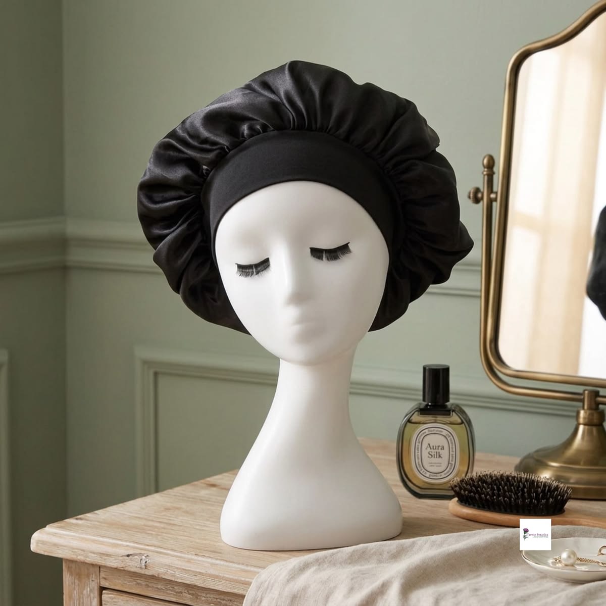 Ruba Satin Bonnet | Sleep Cap for Raw Hair Care