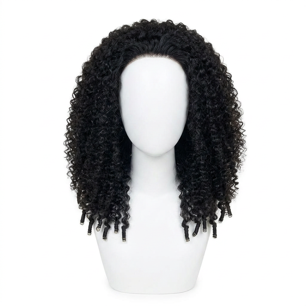Raw Vietnamese Double Drawn Curly Hair Wig 4 x 4 HD Lace