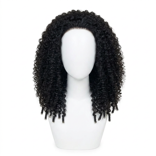 Raw Vietnamese Double Drawn Curly Hair Wig 13 x 4 HD Lace
