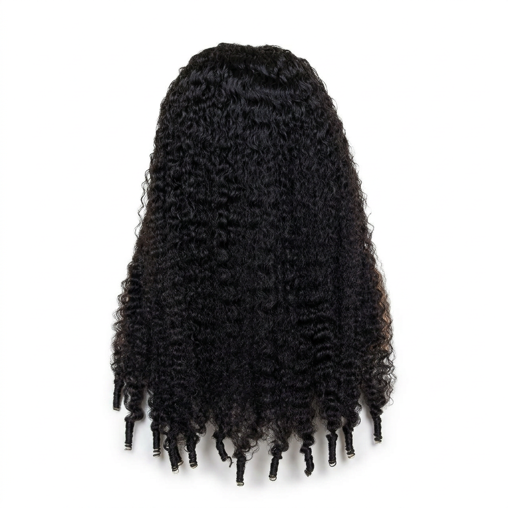 Raw Vietnamese Double Drawn Curly Hair Wig 4 x 4 HD Lace